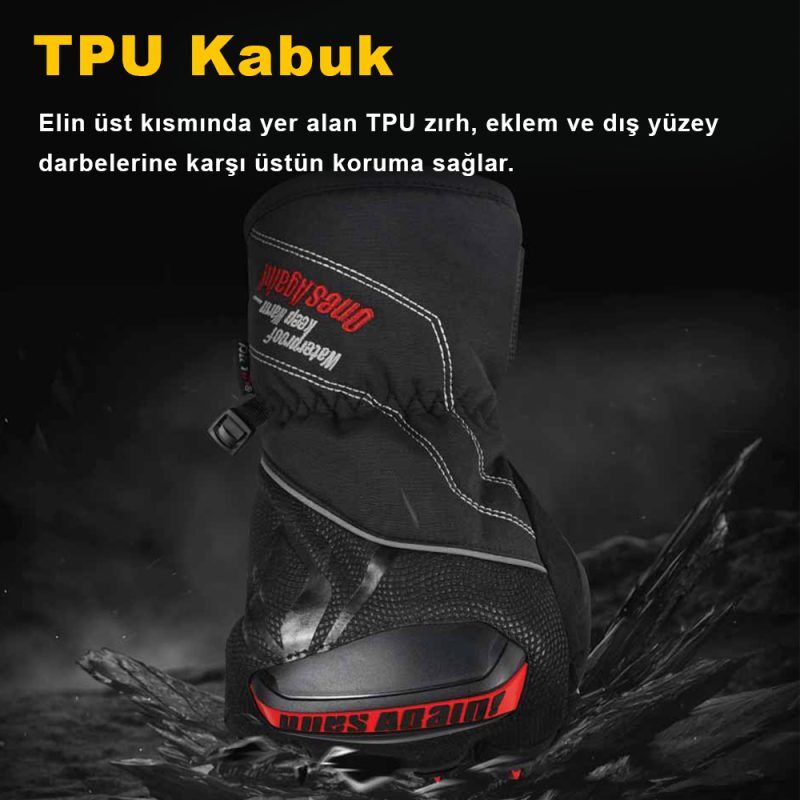 ONES AGAIN MG01 Kışlık Kırmızı Eldiven