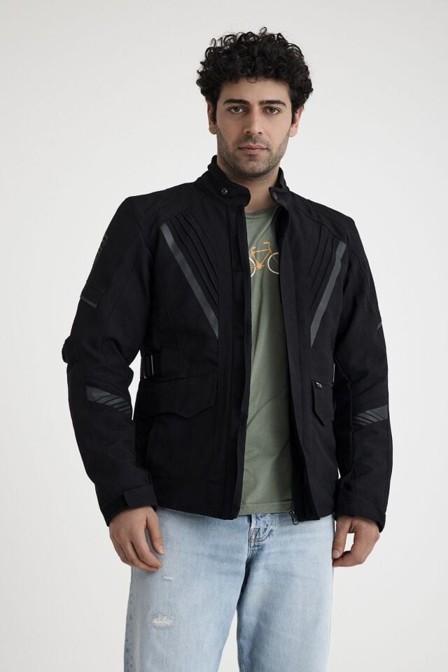 Scudo Alaska Cordura Siyah Kışlık Erkek Motosiklet Montu