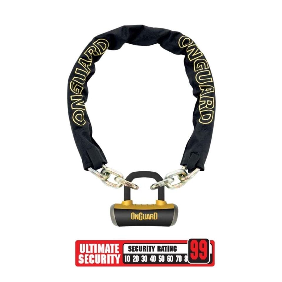 Onguard Mastiff Zincir ve 16,8mm Boxxer Kilit 8016 LX 180cmX14mm