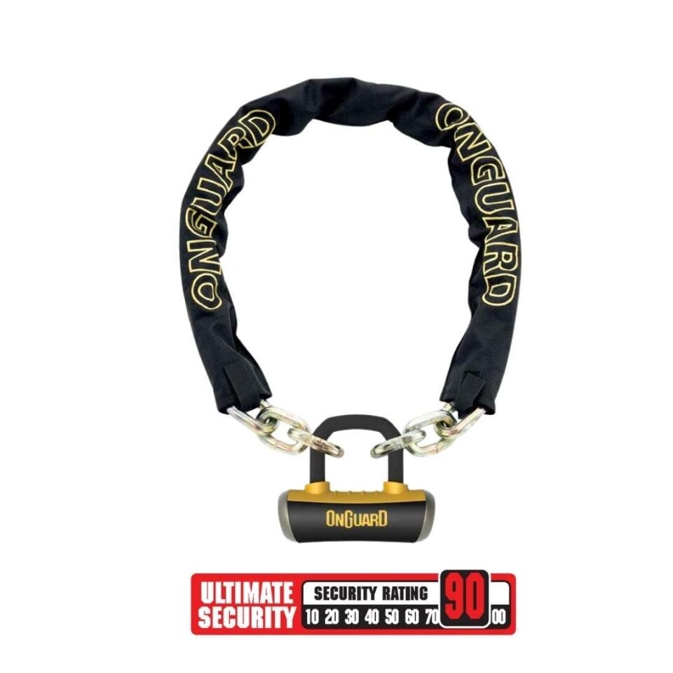 Onguard Mastiff Zincir ve 14 mm Boxxer Kilit 8019 LX 180cmX10mm