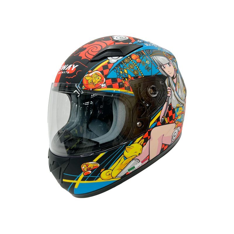 SWAY SW 815K SPIRIT Red Blue Full Face Çocuk Kaskı